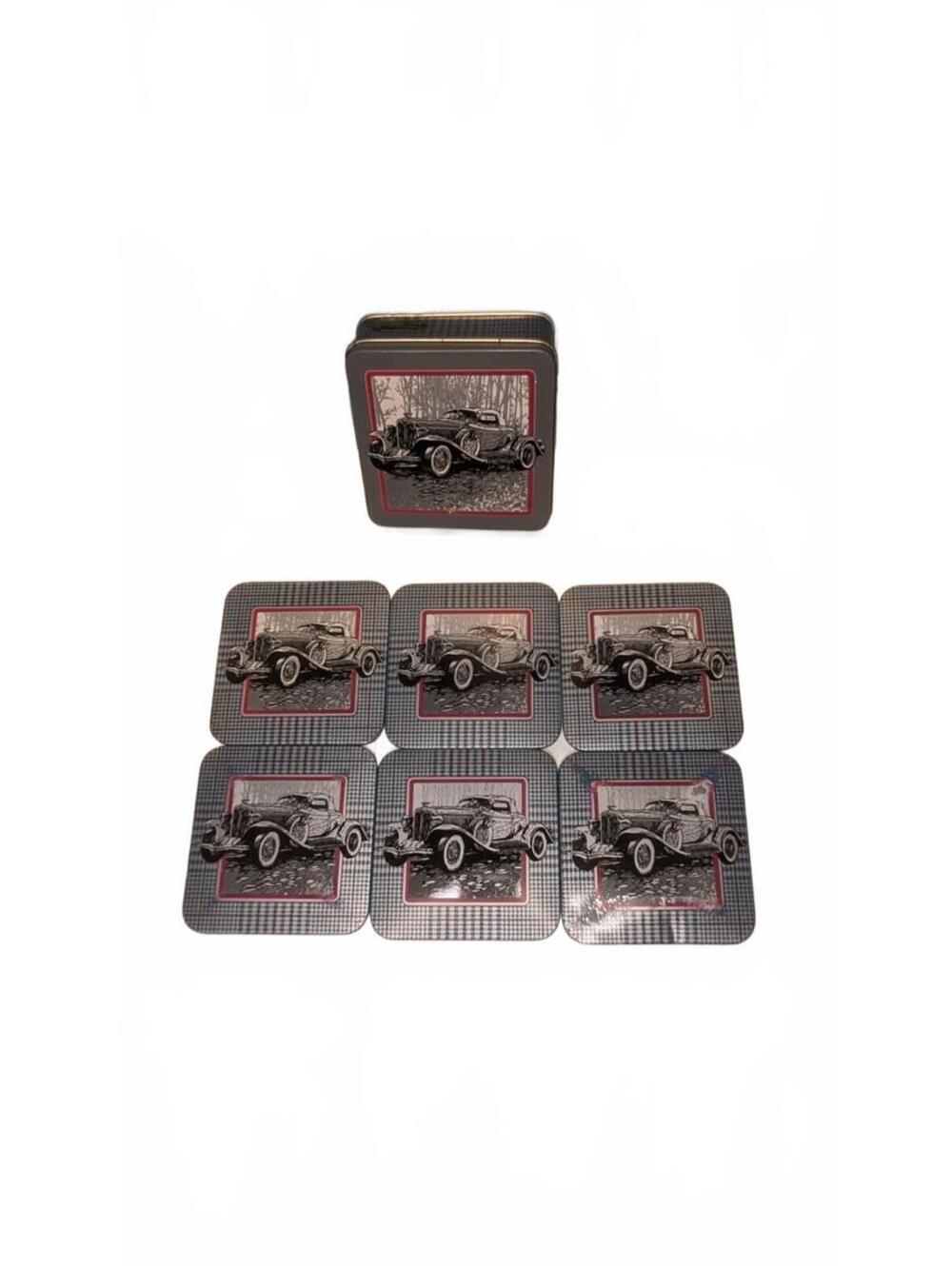 Rolls Royce Drinks Coasters In Metal Box Set of 6